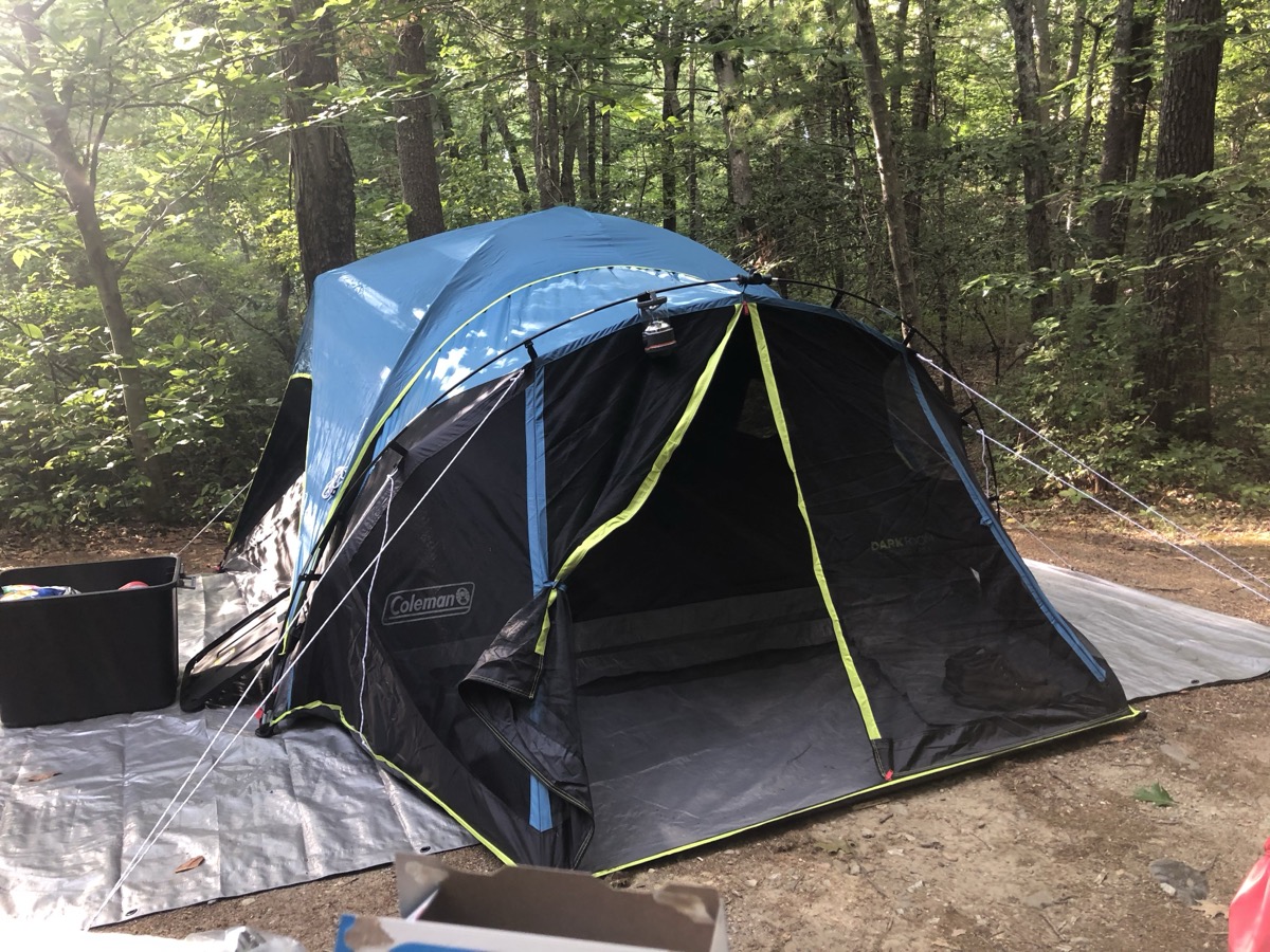 Camping tent in the outdoors